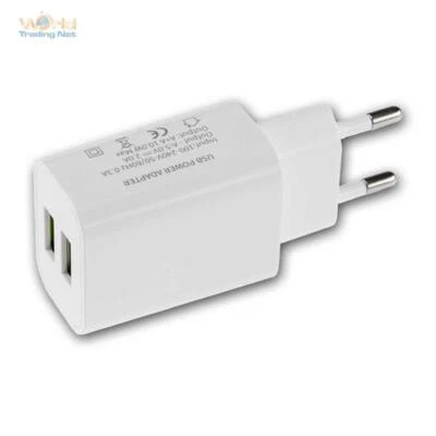 USB Netzteil, Duo Ladegerät, Netzstecker / Adapter für Ladekabel 5V 2A 10W USB-A - Bild 1 von 4
