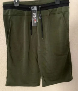 New Galaxy by Harvic Men’s Polyester & Cotton Olive Color Shorts Sz L - Picture 1 of 9
