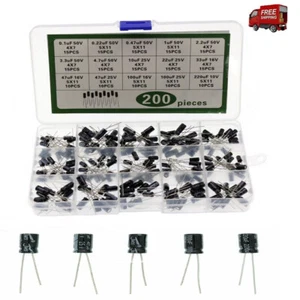 400pcs Electrolytic Capacitor Assortment Kit 15 Value 0.1-220uF Assorted Set - Picture 1 of 8