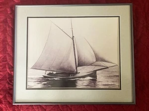 Lake Superior Schooner - Vintage Photo, professionally matted and framed - Picture 1 of 4