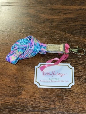 Lilly Pulitzer PARTY ALL THE TIDE LANYARD Garra de langosta Trabajo Identificación Insignia Llaves Nuevo con etiquetas Foto 1 de 2