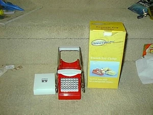 New Red French Fry Cutter Potato Slicer Maker Restaurant Tool Not Used - Picture 1 of 4