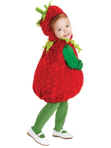 Belly Babies Plush Sweet Red Strawberry Costume Child's Small 4-6 - Picture 1 of 1