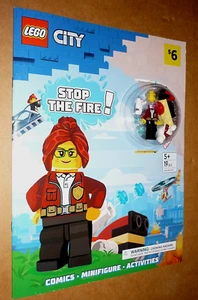 LEGO City: Libro Attività STOP THE FIRE 24 Pagine e Personaggio MINI LEGO FIRE CHIEF - Foto 1 di 4