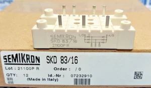 4PCS Lot- SKD83/16 SEMIKRON IGBT Module,1.6kV, 83A,7Pins,1.45 V-Brand New - Picture 1 of 4