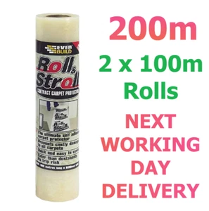 2 x Roll And Stroll Carpet Protection 200m EVERBUILD - Picture 1 of 1