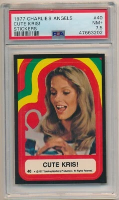 1977 Charlie's Angles Stickers #40 Cute Kris! PSA 7.5 NM Set Break Pop 1 - Image 1 of 2