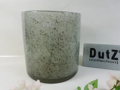 Dutz Collection Vase Cylinder New Grey H= 18 cm Glas rund Zylinder grau sprenkel - Bild 1 von 4