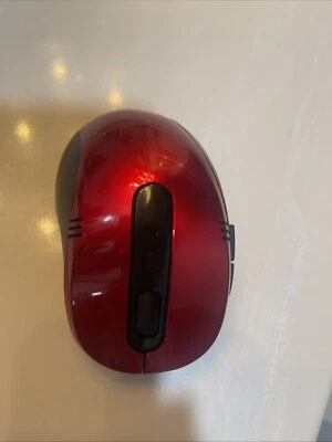 Mobile Optical Mouse,  CPI 2.4Ghz Wireless ,with USB Receiver Red  Tested - Image 1 of 4