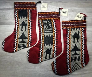 Bedouin Tent Lining CHRISTMAS STOCKINGS Saudi Arabia Bedouin Tent Fabric 3 - Set - Picture 1 of 15