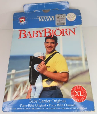Portabebés BABY BJORN Original Algodón Negro CORREAS EXTRA LARGAS 8-24 libras Usado en Excelente Condición Foto 1 de 4