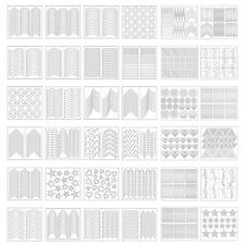 1275 Pcs 49 Designs Nail Art Stencils French Tip Guides Stickers Form Fringe
