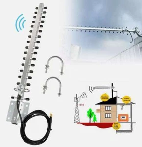 2.4G Yagi WiFi Antenna 25dBi Outdoor Directional Signal for Wireless Card Router - Picture 1 of 12