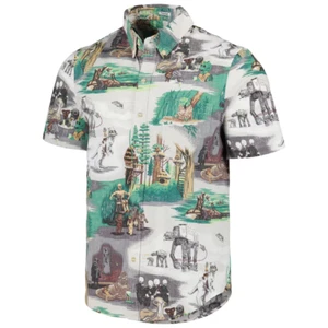 Reyn Spooner Star Wars Rebels Polo Hawaiian Shirt Men's 2XL Droids Jabba Hutt - Picture 1 of 9