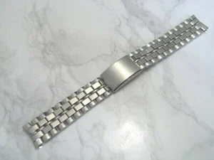 Vintage NOS 1970s " JIT " 18mm Curved End Stainless Steel Bracelet *7006 - Picture 1 of 6