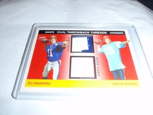2004 FLEER ELI MANNING PHILIP RIVERS DUAL THROWBACK THREADS TTD-EM/PR 53/75 SP - Picture 1 of 2