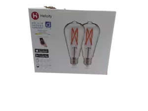 helloify Edison ST19(ST64) WiFi LED Smart Bulb, 2Pk Daylight White DAMAGED BOX - Picture 1 of 9