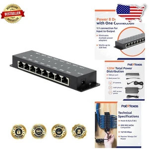 Power Up to 8 Devices: Passive PoE Injector with 328 Feet Range & 1- Support - Picture 1 of 9