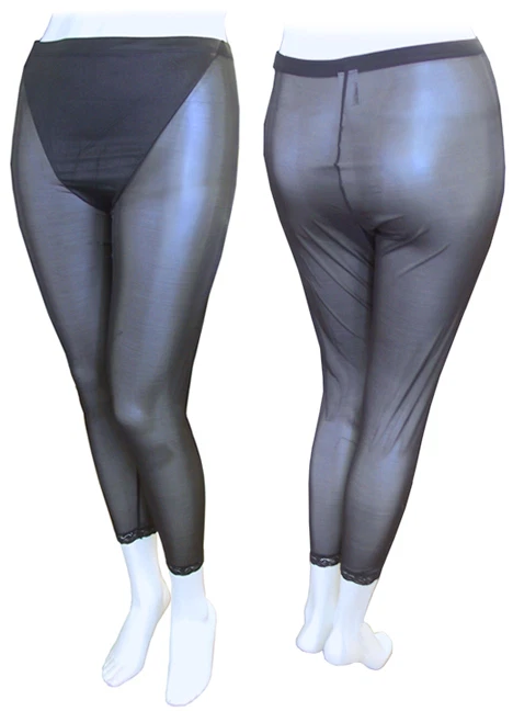  Sheer Lace Trim Pant Liner-Leggins Shapewear Size M - Image 1 of 1