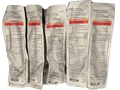 5-count BD Chloraprep Hi-Lite Orange 26mL Applicator - Image 1 of 2