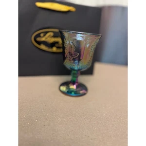 Vintage Indiana Glass Blue Carnival Glass Goblet replacement - Picture 1 of 3