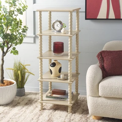 Home Collection Dilyn Sand 5-Tier Shelving Unit Bookshelf Etagere - Image 1 of 4