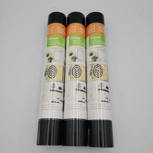 Lot Of 3 ~ New Cricut Window Cling Black Roll 12 X 48 Decal Vinyl ~ Sealed! - Picture 1 of 6