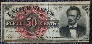 Lincoln 50c Fractional Currency - 4th Issue (1869- 1875) - Great Quality! - Picture 1 of 2
