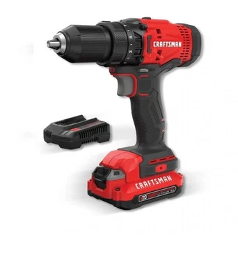 Taladro inalámbrico sin llave Craftsman 20v Max 1/2 + batería Foto 1 de 3
