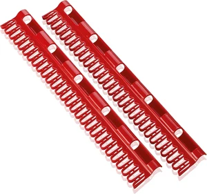 81534 Supporto per Capi, 2 Pezzi, Rosso, 7.5 X 2 X 39 Cm - Foto 1 di 12