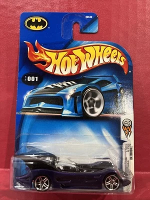 2004 Hot Wheels First Editions Batmobile #001 Dark Purple Chrome Base - Image 1 of 4