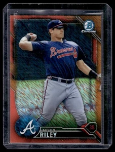 2016 Bowman Chrome Orange Shimmer Austin Riley Atlanta Braves #BCP202 - Bild 1 von 2