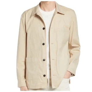 Club Monaco Mens Workwear Lightweight Twill Jacket In Tan Size XXL New - Picture 1 of 11