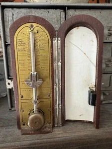 Antikes deutsches Taschenmetronom Sarg Stil Holz Pa-Sta mit Schlüssel - Bild 1 von 7