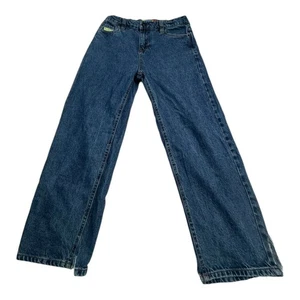 Empyre Denim Jeans Baggy Wide Leg Blue Embroidered Pockets Mens Size - Picture 1 of 13