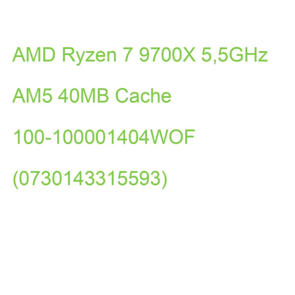100-100001404WOF AMD RYZEN 7 9700.5GHZ/40MO/AM5/WOF D