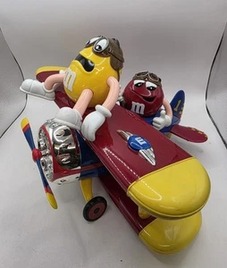 M&M's Barnstorming Plane Sweet Candy Dispenser M & M Novelty Airplane Rare Red - Picture 1 of 5