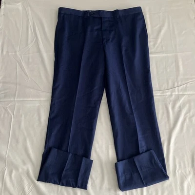Pantalones de vestir Jack Victor 1913 Loro Piana Super 130s 100 % lana para hombre 36R 36x30 azul Foto 1 de 4