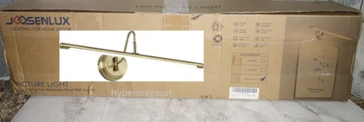 Antigua lámpara de pared LED de bronce con cable de 24,4" pulgadas Foto 1 de 4