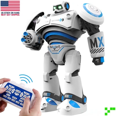 Programmable RC Smart Robot Gesture Sensing Toy Shooting Lights Sounds IR - Image 1 of 4