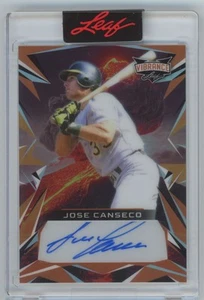 2023 Leaf Vibrance Jose Canseco Auto 5/7 #BA-JC1 - Picture 1 of 2