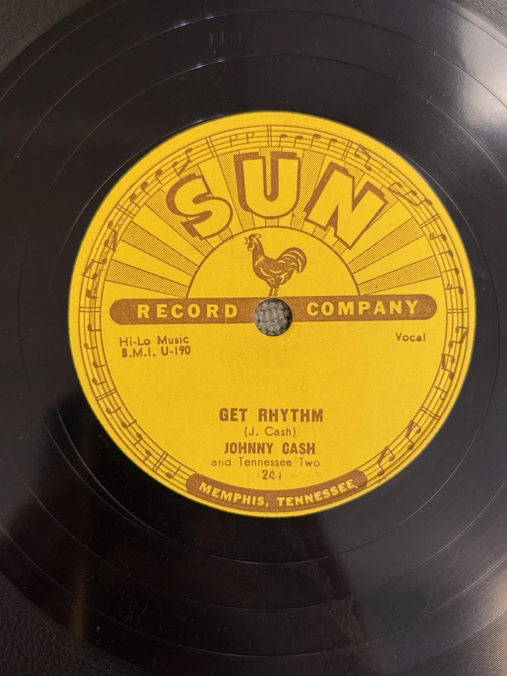 JOHNNY CASH SUN 241 78 rpm: I walk the Line/ Get Rythm Foto 1 de 4