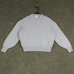 H&M Sweater Womens Small Blue Warm Cozy Knit Polyester Long Sleeve Ladies - Picture 1 of 13