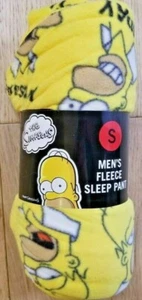 Mens The Simpsons Homer Fleece Sleep Pants Loungewear Lounge SMALL NEW NWT - Picture 1 of 4
