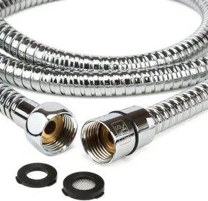 H&S Manguera Ducha de Acero Inoxidable con 2 Arandelas - Cable ducha 1,75m - Imagen 1 de 5