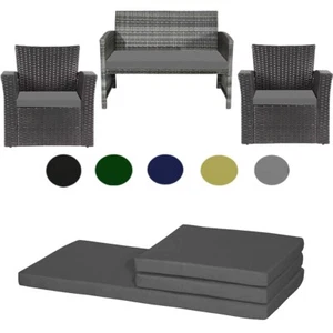 Rattan Replacement Seat Chair Cushion 3 Piece Outdoor Garden Furniture Sofa Pad - Picture 1 of 1