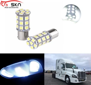 2X White Interior 1156 LED 27-Smd Dome Cab Light Bulb For Freightliner Cascadia - Picture 1 of 7