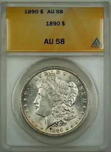1890 Morgan Silver Dollar $1 Coin ANACS MS-60 (Better Coin) - Picture 1 of 2