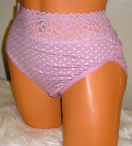 Panties Lingerie Warner's Lace Trim Purple Hi Cut 2X Adult Gift - Picture 1 of 7