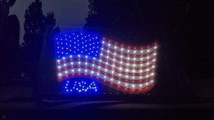 Amerikanische oder Kanada Flagge blinkendes LED-Licht - Wohnmobil Fensterdeko - Bild 1 von 17